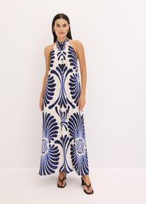Weites Maxikleid aus flie&szlig;ender Viskose, blau, Gr&ouml;&szlig;e 38, Viskose, bonprix