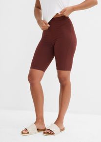 High-Waist-Radler aus Rippjersey, braun, Gr&ouml;&szlig;e 52/54 (XXL), Viskose, bonprix