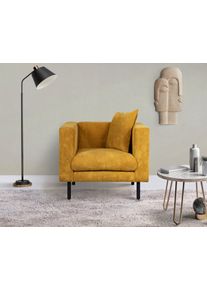 Home Affaire Fauteuil Lillibeth cocktailsstoel, loungesstoel, afmetingen B/D/H: 90/74/83 cm Sierkussen als tweezijdig te gebruiken kussen 45x45 cm, in