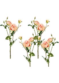 Creativ green Kunstbloem set van 4 (4 stuks) kunstbloemen roze