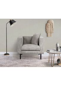 Home Affaire Fauteuil Lillibeth cocktailsstoel, loungesstoel, afmetingen B/D/H: 90/74/83 cm Sierkussen als tweezijdig te gebruiken kussen 45x45 cm, in