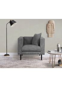 Home Affaire Fauteuil Lillibeth cocktailsstoel, loungesstoel, afmetingen B/D/H: 90/74/83 cm Sierkussen als tweezijdig te gebruiken kussen 45x45 cm, in