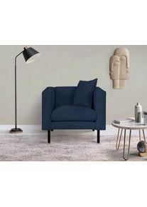 Home Affaire Fauteuil Lillibeth cocktailsstoel, loungesstoel, afmetingen B/D/H: 90/74/83 cm Sierkussen als tweezijdig te gebruiken kussen 45x45 cm, in