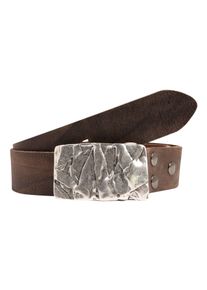 RETTUNGSRING by showroom 019° RETTUNGSRING by showroom 019° Leren riem met gesp in vintage-look, verwisselbaar dames brede riemen maat 100 bruin