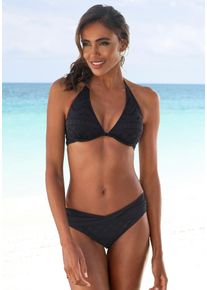 Lascana Beugelbikinitop Omara met broderie anglaise dames beugelbikini's maat C zwart