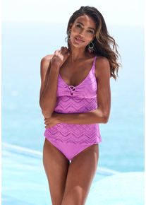Lascana Bikinibroekje Omara van gerecycled materiaal dames bikinibroekjes maat 36 paars