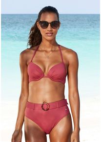 s.Oliver RED LABEL Beachwear Highwaist-bikinibroekje Rome met een afneembare riem dames appel maat 34 rood
