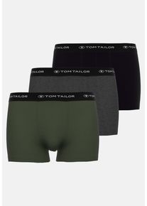 Tom Tailor Boxershort Buffer met aangename logobund (3 stuks) heren wijde boxershorts maat L groen