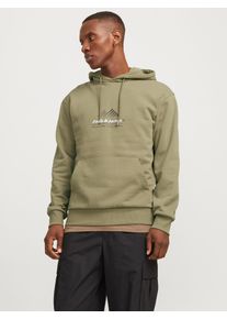 Jack & Jones Jack & Jones Hoodie JCOLIMA LOGO SWEAT HOOD BF heren hoodies maat S grijs