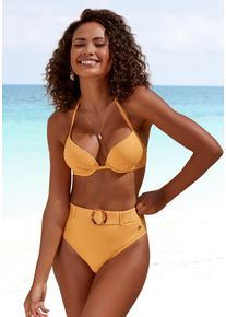 s.Oliver RED LABEL Beachwear Highwaist-bikinibroekje Rome met een afneembare riem dames appel maat 34 geel