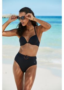 s.Oliver RED LABEL Beachwear Highwaist-bikinibroekje Rome met een afneembare riem dames appel maat 34 zwart