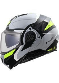 LS2 FF910 Advant II Triple, modular helmet , color: Matt Light Grey/Black/Neon-Yellow , size: XS