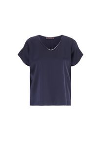 Vera Mont , Satinbluse »Satin-Bluse mit V-Ausschnitt« , Night Sky , 44 , 44 , Passform: Oversized