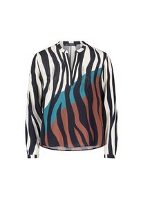Betty Barclay , Longbluse »Longbluse mit Stehkragen« , Dark Blue/Beige , 40 , 40 , Passform: Figurumspielend