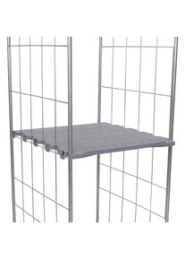 Hygiëne-tussenbodem, lengte 710 mm, b 812 mm, grijs, tweezijdig