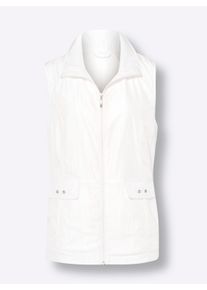 Dames Gilet met gestileerde klepzakken in wit ,maat 38, WITT, 60% Polyamide, 40% Polyester