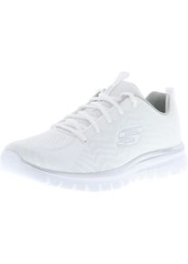 Skechers, Damen, Sneakers, 12615/WSL Graceful-Get Connected Damen Sneaker Sportschuhe Turnschuhe weiss/silber, Weiss, (41)