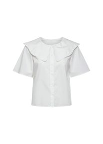Tchibo - Bluse mit Kragen - Damen - Gr. 38 - weiß