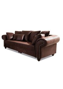 Home Affaire Big-Sofa »King George Mega Sofa in braun, Größe B/H/T: 242 cm x 91 cm x 103 cm