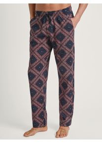 Calida Pantalone per Uomo, L L, Blu,Rosso, 100% cotone per notti riposanti