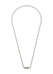 Lacoste Heren Ketting 'SPELT' donkergroen / zilver One Size