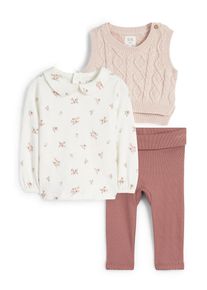 C&Amp;A Fiorellini-completo per neonate-3 pezzi, Rosa, Taille: 68