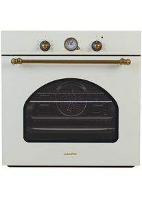 Cuptor incorporabil NBIO-9749RBJ electric, 6 functii, 2 butoane, timer mecanic, 60L, sticla dubla, design rustic, crem