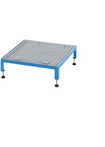 eurokraft pro Werkplatform, in hoogte verstelbaar 165 - 230 mm, met roosterplaat, platform l x b = 610 x 610 mm, lichtblauw