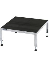 eurokraft pro Werkplatform, in hoogte verstelbaar 255 - 320 mm, met geprofileerde rubberen plaat, platform l x b = 610 x 610 mm, thermisch verzinkt
