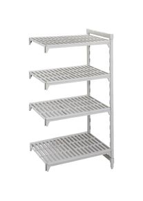 Kunststof inhaakstellingsysteem PREMIUM, legbord b x d = 900 x 600 mm, aanbouwstelling, breedte 935 mm, legbord met sleuven