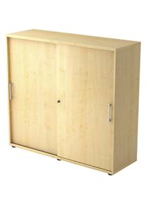 eurokraft pro Armario de puertas correderas, altura 1100 mm, 2 baldas, decoración de arce