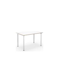 Mesa multiusos DUO-C Trend, tablero recto, profundidad 800 mm, anchura 1200 mm, blanco / blanco