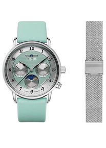 Zeppelin Dames Analoog horloge mintgroen / zilver One Size