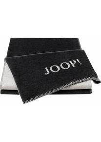 JOOP! Heren Deken antraciet / natuurwit One Size