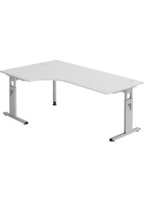 Vrijvormtafel, in hoogte verstelbaar, 680 - 760 mm, b x d = 2000 x 1200 mm, lichtgrijs