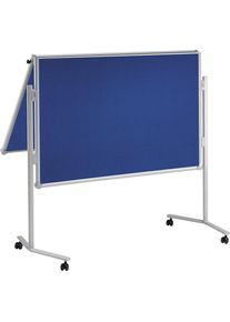 Maul Presentatiebord Maulpro, inklapbaar, oppervlak van textiel, blauw, b x h = 1200 x 1500 mm