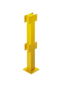 CrashStop Poste para barandillas de seguridad, para interiores, altura 500 mm para 1 barra, poste central