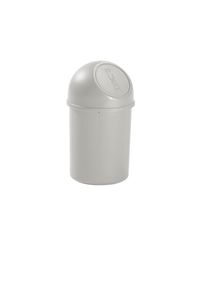 Helit Recipiente para residuos con trampilla, de polipropileno, gris luminoso, capacidad 6 l, UE 6 unid.