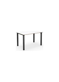 Mesa multiusos DUO-U Trend, tablero recto, profundidad 800 mm, anchura 1200 mm, blanco, negro