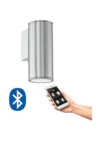 Eglo, Gartenbeleuchtung, RIGA Wandleuchte edelstahl/ (400 lm, GU10, IP44)