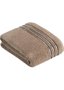 Vossen , Saunatuch »Cult de Luxe«, (1 St.), mit Glanzbordüre , sierra , B/L: 100 cm x 150 cm