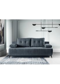 WERK2 , Schlafsofa »Oakland Bettsofa Breite 206cm, Liegefläche 202/145cm, «, 2-Sitzer Sofa & Schlafcouch mit Bettkasten , Anthrazit