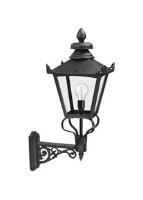Elstead Lighting, Gartenbeleuchtung, Grampian Aussen-Wandleuchte E27 Schwarz, Made in UK (E27, IP20)