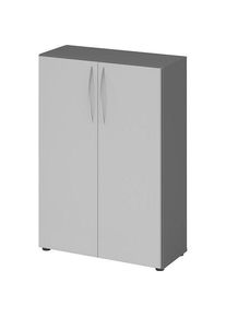 Hammerbacher, Aktenschrank, Schrank 3OH 34,6cm tief BM Graphit/Grau
