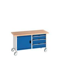 Bott Portable Worktable with Drawers and Cupboard, 1.5m x 750mm x 840mm, 300kg - 41002100.11V