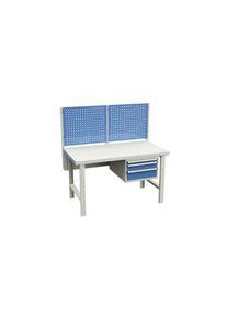 treston Worktable with Drawers and Perforated Panels, 1.5m x 750mm x 850mm, 1t - C13041313