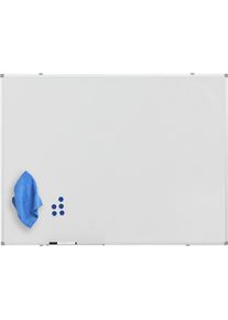 eurokraft basic Whiteboardset incl. toebehoren, plaatstaal, gelakt, b x h = 900 x 600 mm