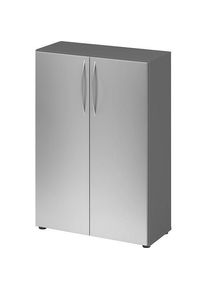 Hammerbacher, Aktenschrank, Schrank 3OH 34,6cm tief BM Graphit/Silber
