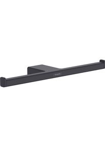 Hansgrohe, Toilettenpapierhalter, AddStoris Doppelpapierrollenhalter, ohne Deckel, mattschwarz