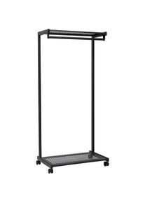 Garderobenständer Maulbolero, HxBxT 1660 x 780 x 460 mm, mobil, mattschwarz Maul